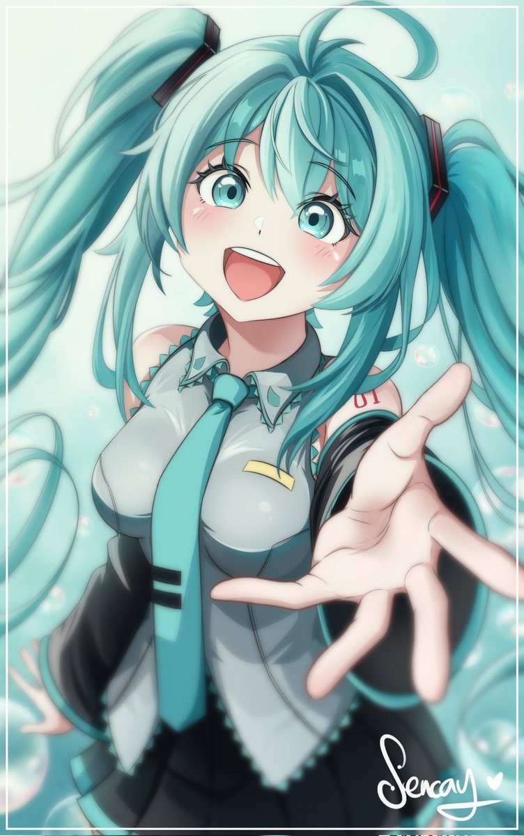 Sencayc_art's tweet photo. Nunca hay suficientes ilustraciones de #HatsuneMiku 
#animeart #drawing #miku #fanart https://t.co/OGEPcunIGz