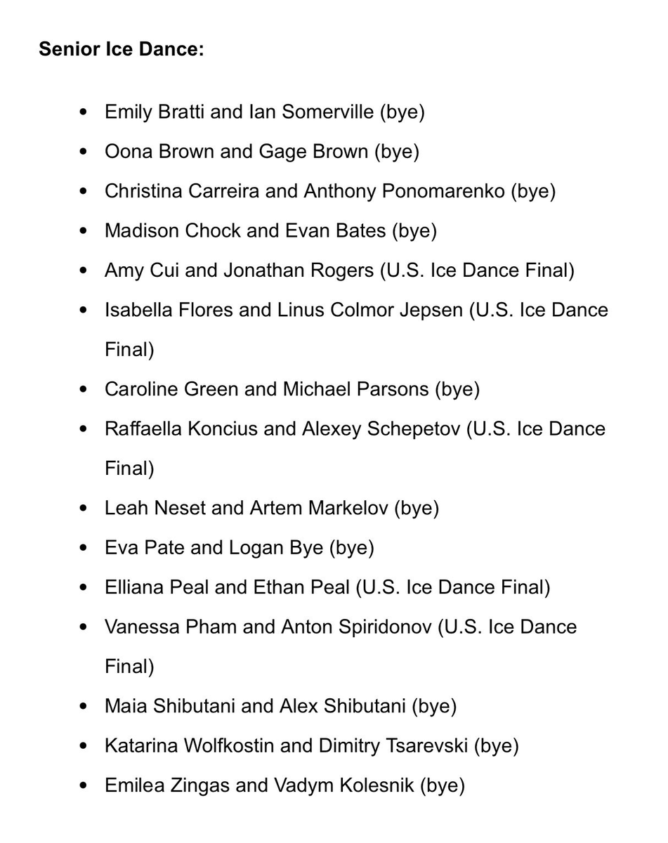 icedancecom's tweet image. Senior qualifiers for the #USChamps26