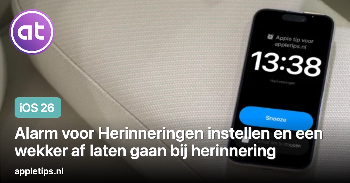 appletips's tweet image. 🔔 Alarm voor Herinneringen instellen en een wekker af laten gaan bij herinnering ⏰📲 - appletips.nl/alarm-herinner… #iOS