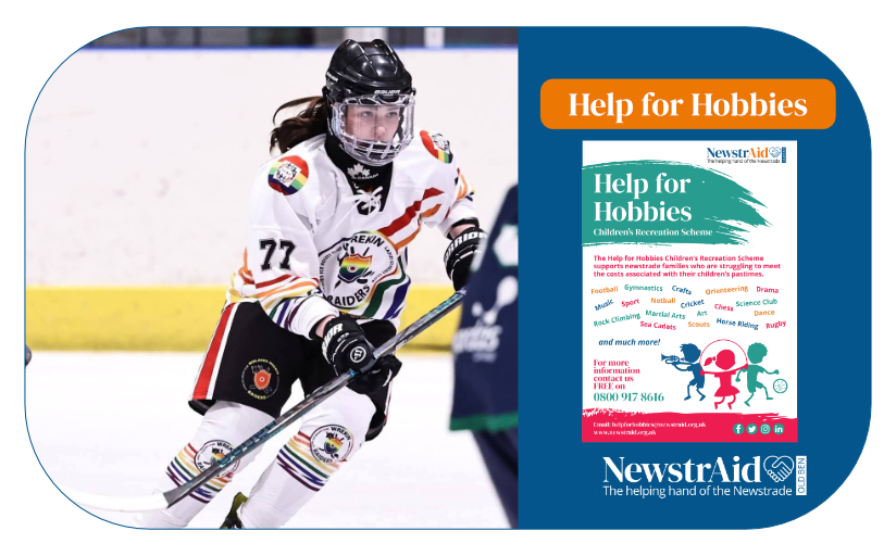 In 2023, NewstrAid awarded a Help for Hobbies grant to a beneficiary whose granddaughter  was passionate about ice hockey. Now she's one of the youngest players signed by the Solihull Vixens Hockey Team! For more info, visit: newstraid.org.uk/help-for-hobbi… 

#HelpForHobbies #HelpingHand