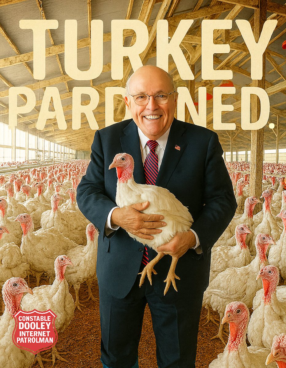 ConstableDooley's tweet photo. #giuliani #turkey #pardoned https://t.co/xnzaWIfzL2