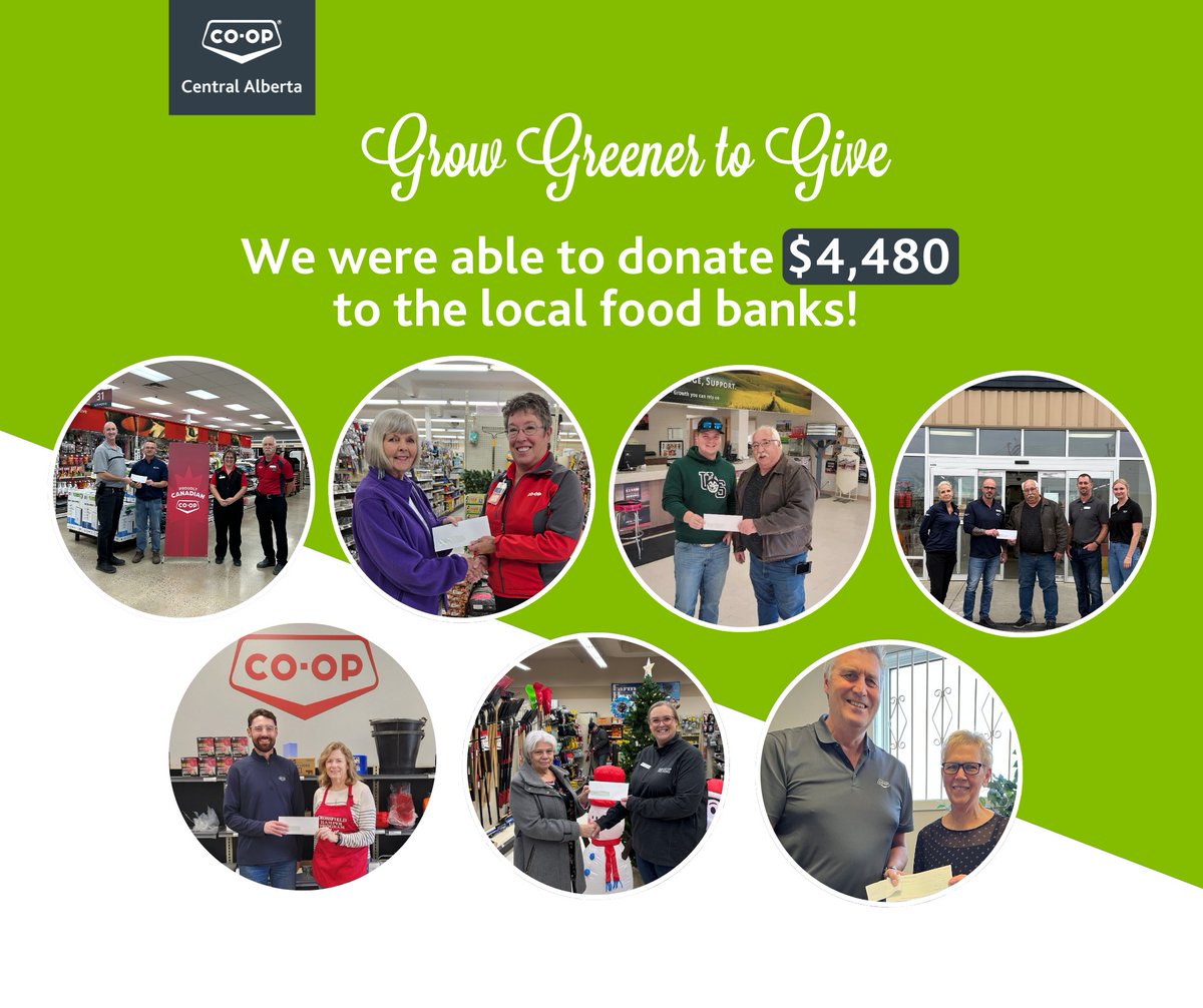 Thank you to everyone for your incredible support! 💚 Through the Grow Greener to Give campaign, we were able to donate $4,480 to the local food banks. We appreciate our community and everyone who helped make this possible.
