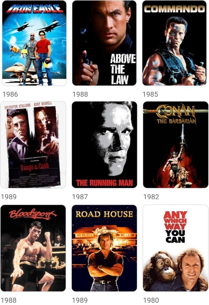 FunMovieTVFan's tweet image. 80s action, pick your top 2...
