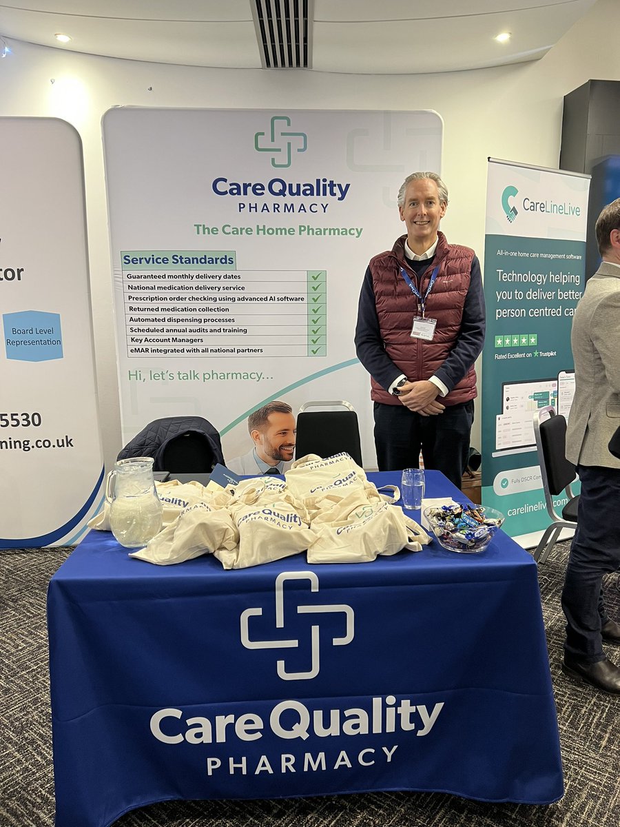 cmm_magazine's tweet image. Independent care home pharmacy, Care Quality Pharmacy, are at the #CMMInsight #EMCAAC 2025 to chat about their technology-driven medication services today.