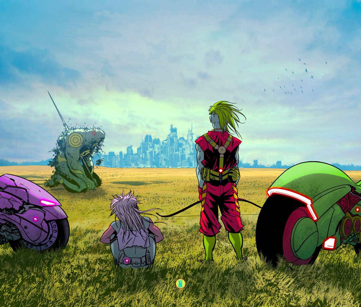 InakiMiranda's tweet image. ARCADIA #1 from @ignitionpress  is out TODAY!
Don’t let this one slip by— @RoyleFlaco  and I want you with us on this post-human journey.
Fall in love with Weedy, Halu &amp;amp; Fix as they search for purpose in a world full of mystery and life.
ARCADIA starts now. Join us.