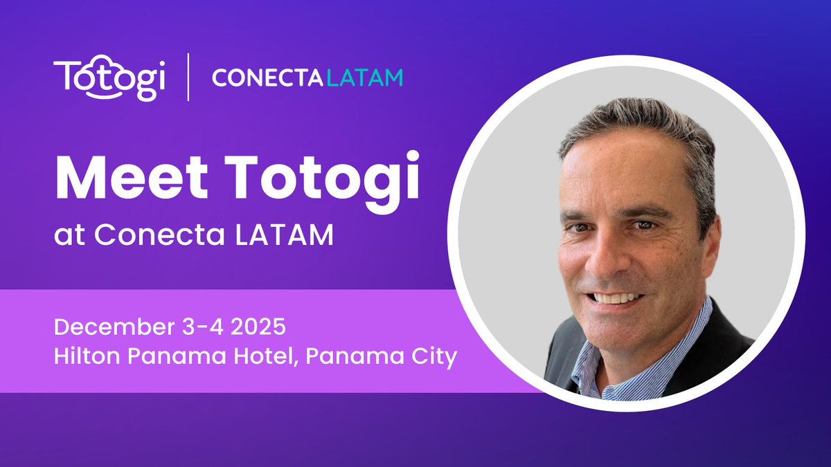 totogi's tweet image. Next week, Totogi heads to Conecta LATAM in Panama City.

Meet Carlos Castilho, VP of Sales, Americas, and learn how #BSSMagic uses a telco-trained ontology to end integration chaos and enable AI that actually works in production.

Book a meeting: sales@totogi.com

#ConectaLATAM