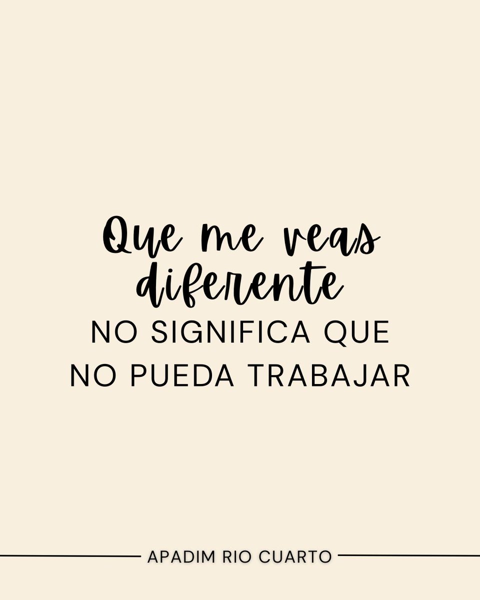 apadimrc's tweet photo. "Que me veas diferente no significa que sea inferior ni incapaz. Todos somos únicos, con virtudes y debilidades. Puedo lograr lo que me proponga, ¿y vos? La diferencia no me hace invisible.
Texto: Renata
imagen: Renata 
#Inclusión #diversidad https://t.co/1q38deXOIo