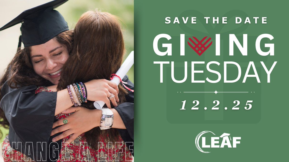 Impact the lives of our students with a Giving Tuesday donation to LEAF on 12.2. Help us continue free community-based services like 1:1 advising, virtual programming, &amp; free web-based resources like our Technical Career Toolkit &amp; local Scholarship Search. leaf-ohio.org/donate/