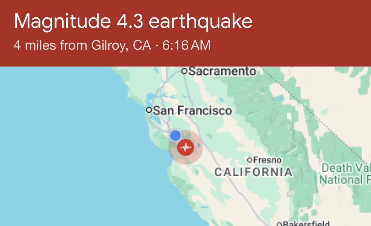 54stormywill54's tweet image. Did anyone feel that?! A very light quake was felt here in San Jose, CA. Talk about a wake up call early this a.m. A 4.0+ magnitude quake hit near Gilroy. (11-26-2025) #BayArea #earthquake #quake #CaliforniaEarthquake #goodMorning