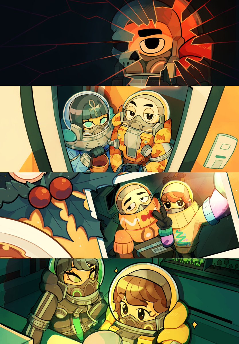 pixelorei's tweet image. Illustrations I made for Lockdown Protocol’s Steam Trading cards!✨

#VGenComm