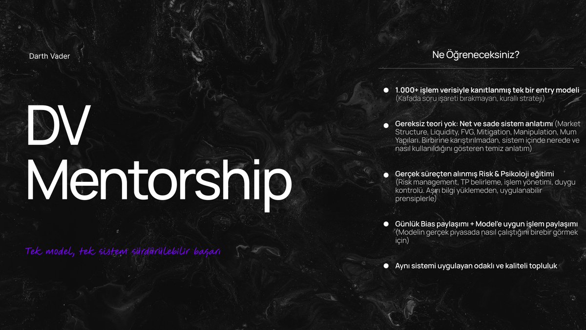 Uzun zamandır işlem grubunda modeli uygularken fark ettiğim bir şey vardı, çoğu kişi sadece işlem görmek değil, marketi gerçekten anlamak istiyor.

Son haftalarda hem DM’den hem gruptan gelen mesajlarda hep aynı şeyi gördüm:

“Modelini derinlemesine öğrenmek istiyorum.”
“O kadar