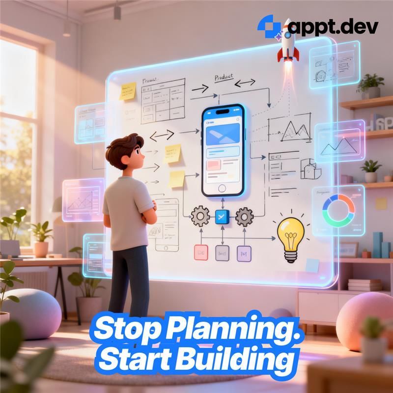 ApptDev's tweet image. Every founder has ideas—few ship fast. 

With ApptDev, turn concepts into screens, let AI build logic, and deploy instantly for feedback. Imagine today, test tomorrow. 

Build your prototype: appt.dev