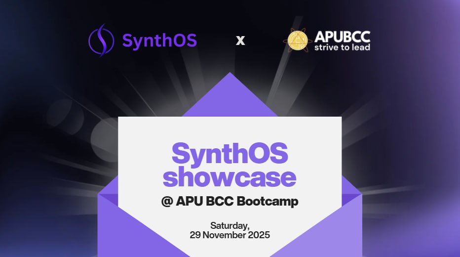 Nobody makes yield this simple.

SynthOS is going to be showcasing at the <a href="/apubcc/">APU Blockchain & Cryptocurrency Club</a> Bootcamp, 29 Nov.

Come join us and get a glimpse of our v2.
