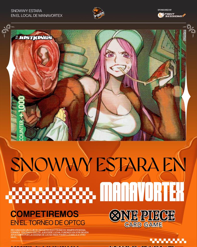 🏆 #OPTCG 🏆

Esta tarde zarpamos rumbo a <a href="/manavortexshop/">Mana Vortex</a> 👀👀👀
 
<a href="/ClauSnowwy/">RKS | Clau</a> volverá a desplegar sus cartas, esta vez bajo el timón de Boney, listo para comandar como una auténtica capitana 🦜🦜

¡Id preparando la banda, que hoy toca navegar con fuerza! 🏴‍☠️🏴‍☠️🏴‍☠️

#JUSTKINGS🦁👑
