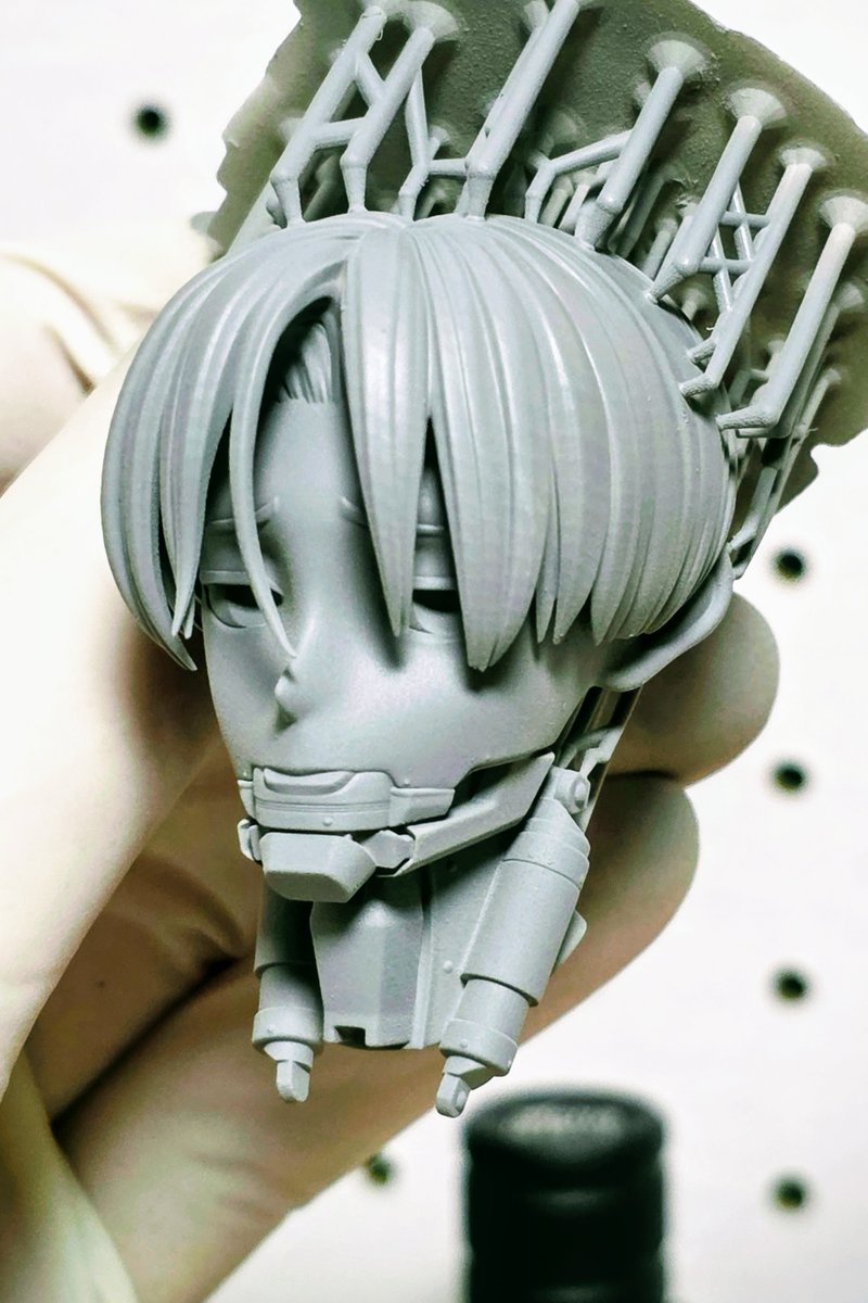 カートくん我慢できずに頭だけ出力してみた。
やっぱり現物があるって満足感すごい！
#ミルキーサブウェイ