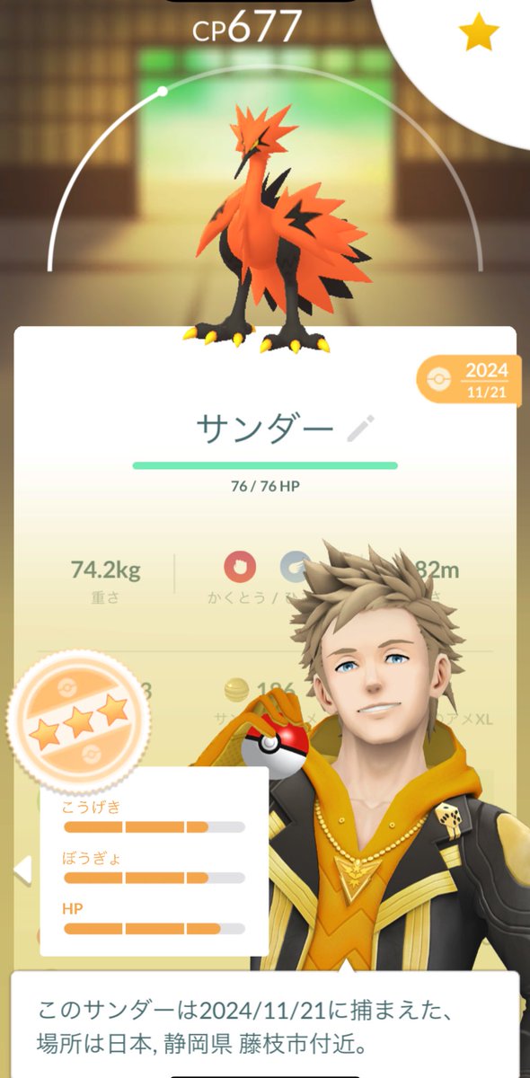 _pok22kay's tweet photo. ……遅ればせながら、ついに、、、
ガラル三鳥コンプリート！

I finally got all the Galarian birds!!!
It definitely feels amazing!!!
#PokémonGo #GalarianBirdTrio
#Articuno #Moltres #Zapdos https://t.co/Cg7MLJCIhM
