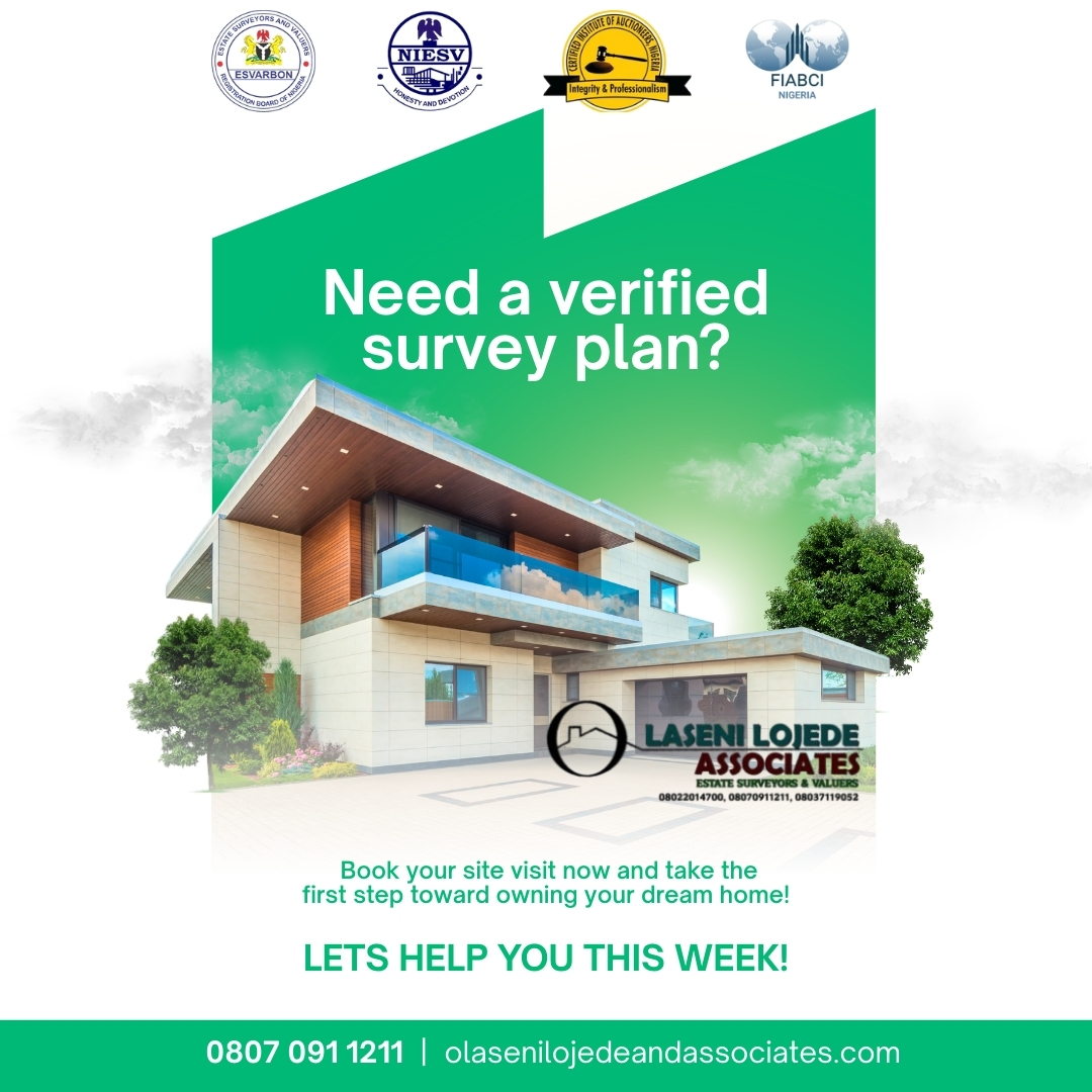 olasenilojede2's tweet photo. Need a verified survey plan?

As Estate Surveyors &amp; Valuers, we help you confirm boundaries, verify land status, and protect your investment - before you pay a single naira.

Get peace of mind with a properly registered survey plan.

DM or call us today. 📞✨ https://t.co/xIx3ByKMEP
