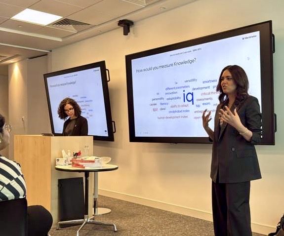 knowledge4All1's tweet image. We were at @Hult_Business today, taking students on a journey of #knowledge from concept to measurement. The session aimed at building awareness on how knowledge societies are formed &amp;amp; how students can contribute to this joint @UNDPArabStates &amp;amp; @MBRF_Knowledge initiative.