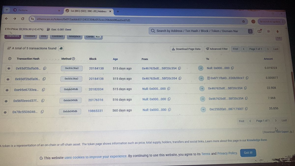 GlopatUB's tweet photo. Started my first Blockchain Analysis class yesterday with @aniefonokon55 , and we already jumped into reading real on-chain transactions.Looking at wallets, amounts, timestamps, and patterns on Etherscan is actually so interesting.🚀
#Web3 #BlockchainAnalysis #OnChain https://t.co/qNre8tPmBr