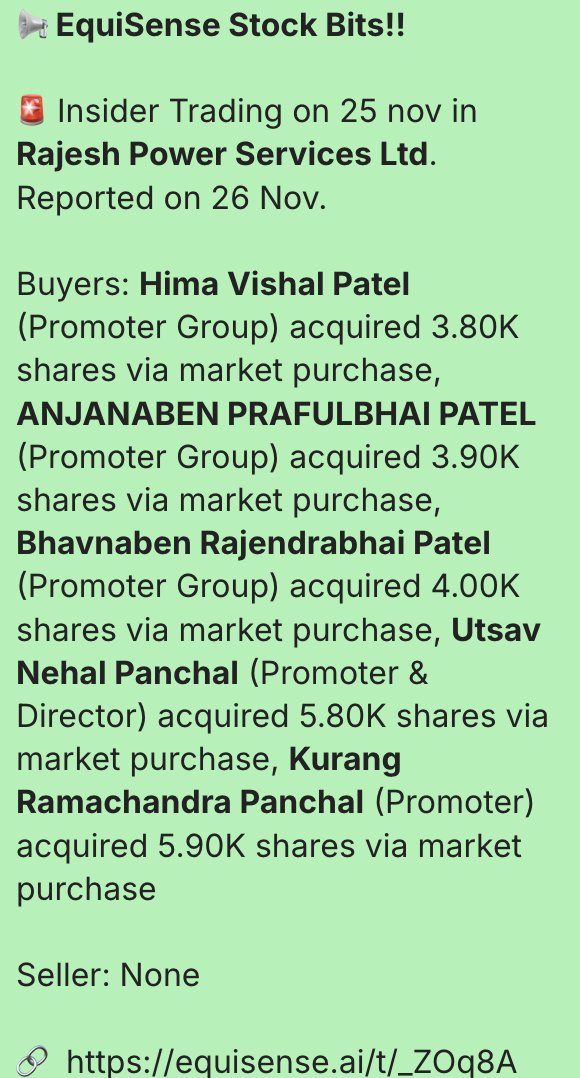 growth_picker's tweet image. Promoters are buying in #RajeshPower. 
Desc: Not holding