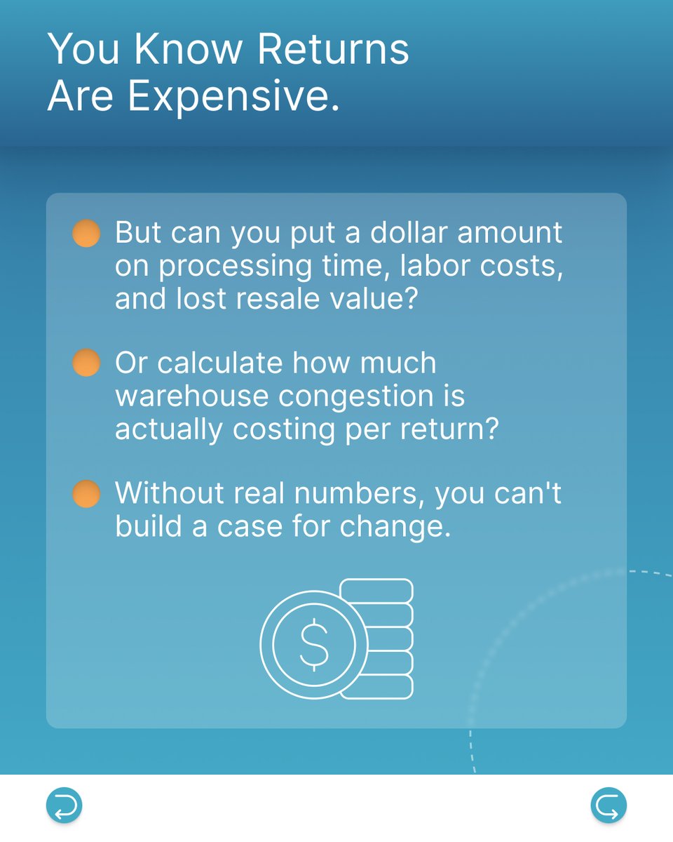 reverselogix's tweet image. Returns are costly but most teams can’t quantify how costly. Our 3-min ROI calculator reveals true cost per return, lost resale value, and the payoff of automating your RMS. 

Try it: hubs.li/Q03VY1TS0

 #ROI #returnsmanagement