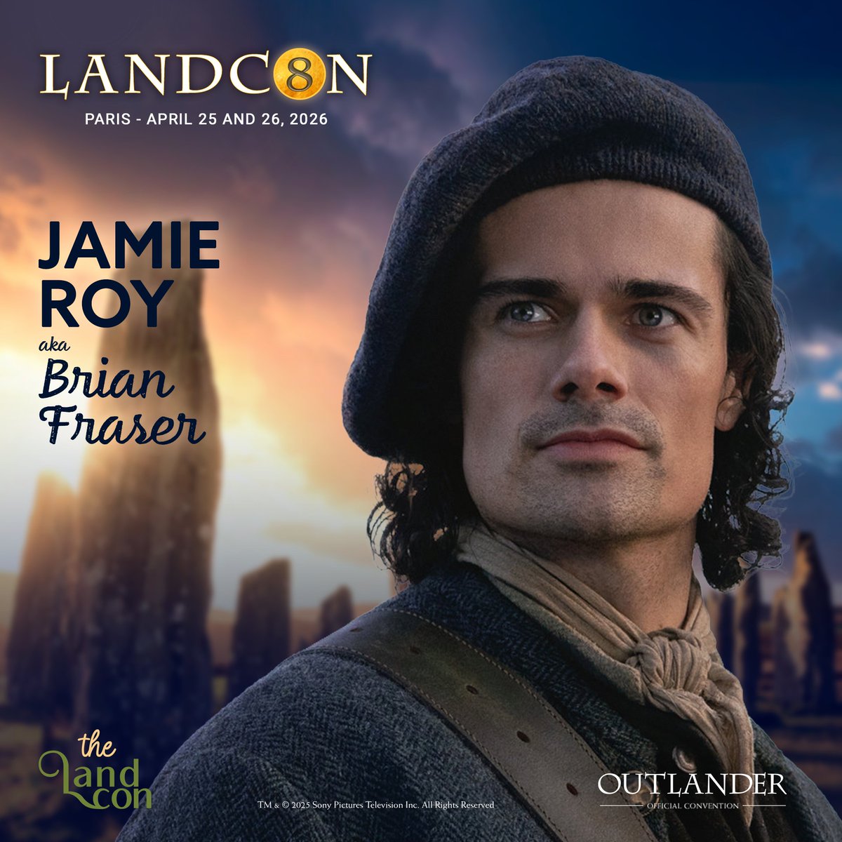 TheLandCon's tweet image. What a joy it was to kick off the announcements for #LandCon8  with the talented Jamie Roy ☺️
Yeah, you&apos;ve heard that right, Jamie Roy, aka Brian Fraser is coming to meet you in Paris ! 

🌎Info : thelandcon.com/the-land-con-8/

#Outlander #BloodOfMyBlood #TheLandCon