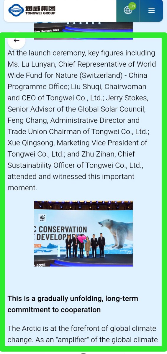 FestilaOvidiu's tweet image. &quot;[.]Partnership: Exploring[.]&quot;(source ofthis written material andphotos from this post➡️site en.tongwei.com)🙂☀️👏👏👏👍👍👍,我非常非常美麗,溫柔,迷人,善良,賢良,有智慧的妻子舒琪 ☺️🫶🌹🫶👩‍❤️‍👨😘✌️+✌️🟢✌️ #TheTongwei_WWFCooperationProgram ✌️ #ForBetterLife ✌️🟢 @Tongwei_Solar