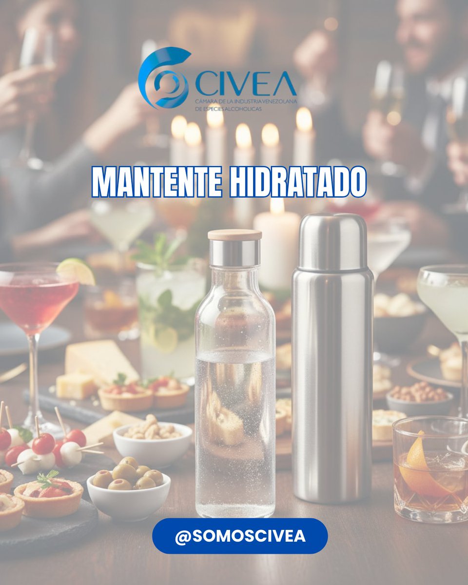 Tip de #CIVEA : al consumir bebidas de tu preferencia procura tomar suficiente agua y mantenerte hidratado.  De esta forma moderas el efecto y evitar malestares innecesarios, la  mejor celebración es la que se disfruta consiente. #ConsumoResponsable