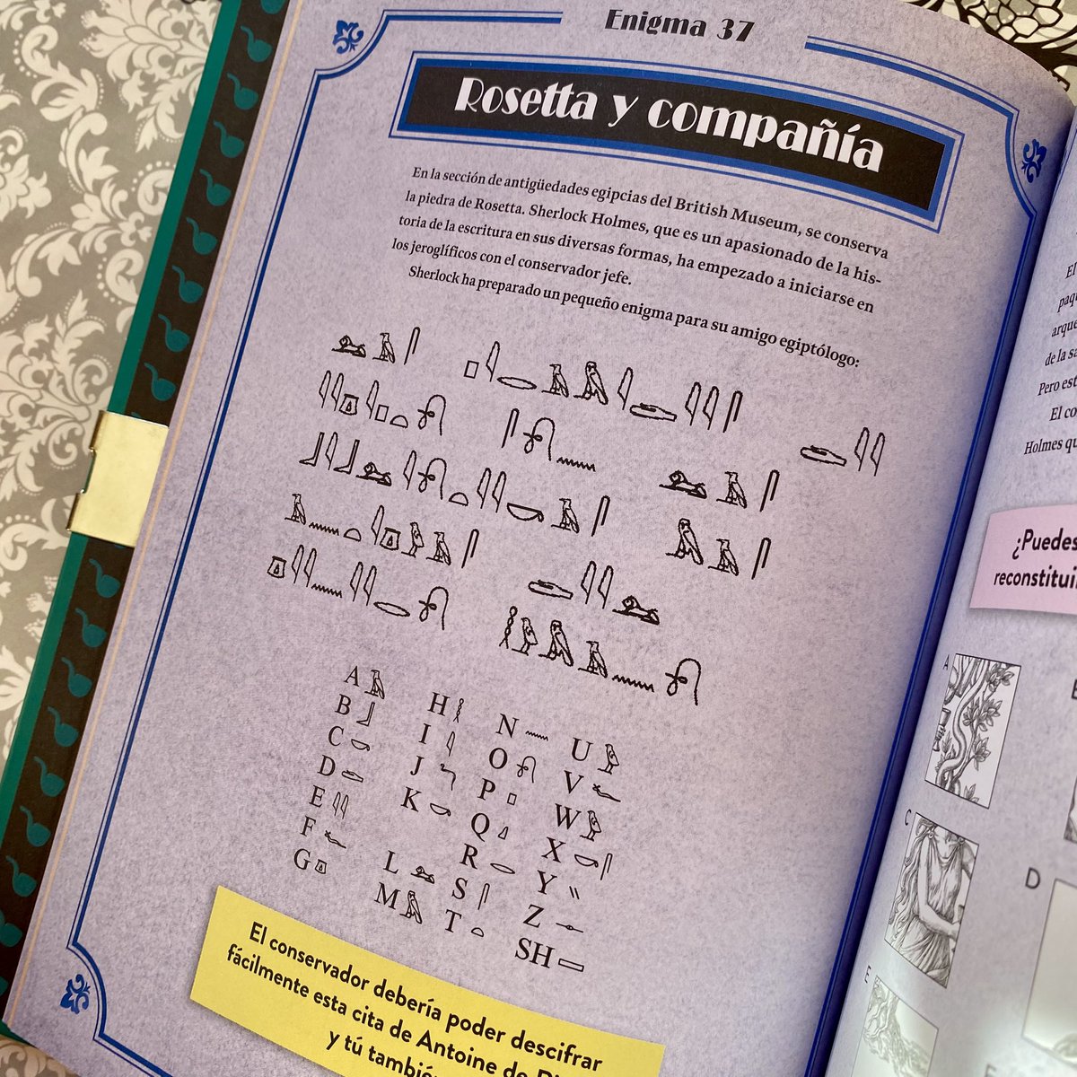 ¿Tenéis, hoy, la mente aguzada? Y es que nuestro querido detective Sherlock Holmes os va a poner a prueba con los 80 enigmas contenidos en este libro. Solamente debéis abrir el candado que lo cierra y adentraros en los misterios que esta aventura os propone. 😍