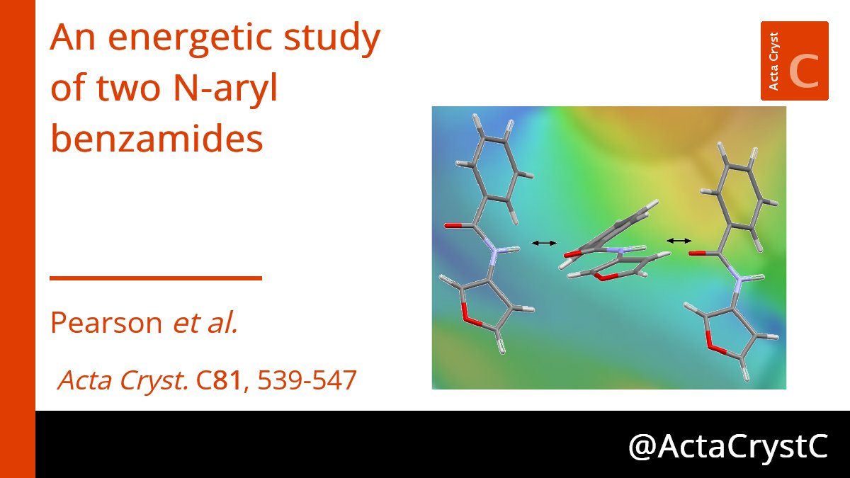 Wiley_Chemistry's tweet image. Crystal vs gas-phase: Two N-arylbenzamides analyzed via X-ray diffraction &amp;amp; DFT. Hirshfeld surfaces reveal interaction energetics driving conformational changes. 

Read more: ow.ly/4gKA50XmJiq

@ActaCrystC @IUCr #CrystalStructure #Disorder #MolecularInteractionEnergies