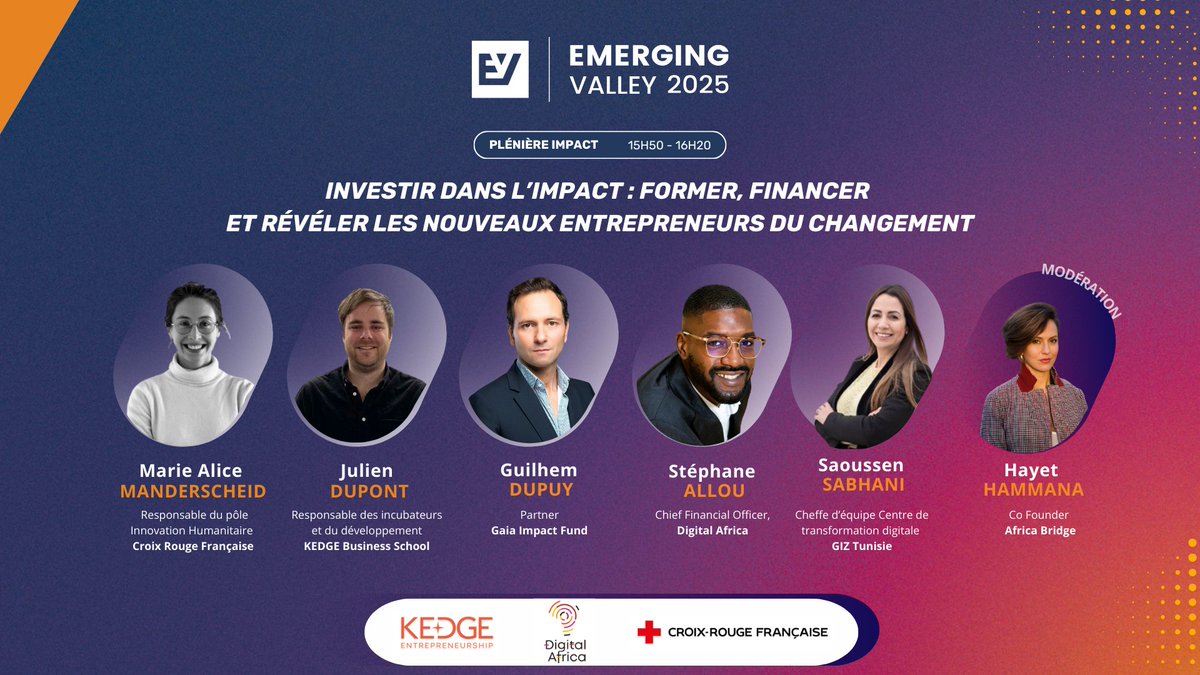 🌱 Plénière IMPACT – “Investir dans l’impact : former, financer et révéler les nouveaux entrepreneurs du changement”

Un panel d’experts et de praticiens de l’innovation sociale et de l’entrepreneuriat à impact explore comment accompagner et financer les entrepreneurs qui