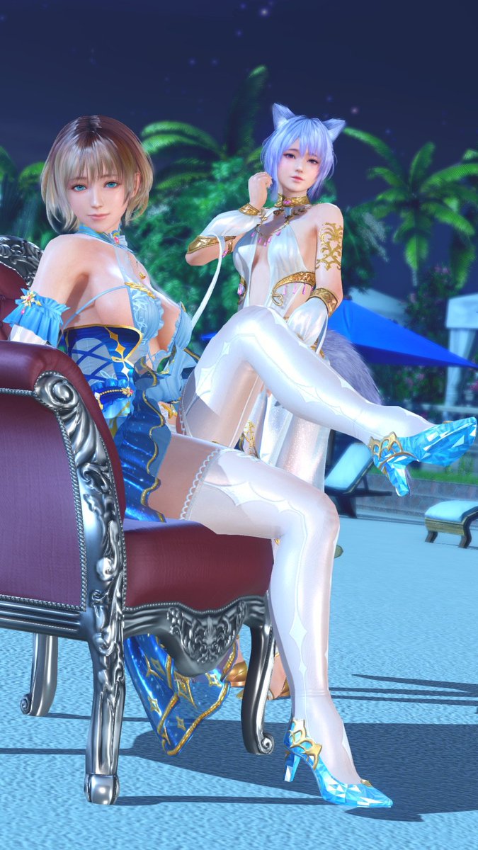 BramblesChicken's tweet image. めずらしく仕事をキメてくれるメグさんと付き合わされたしずく
#DOAXVV #メグ #しずく