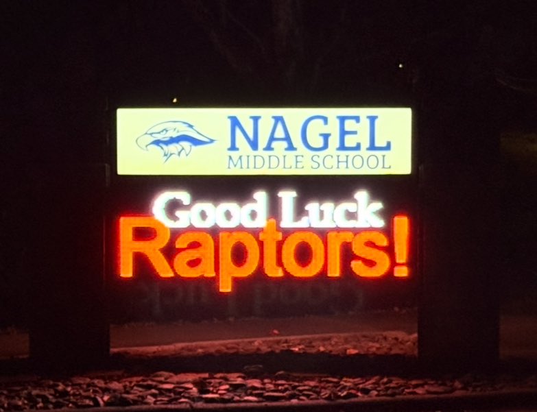 Our community support is amazing! Thank you to our local schools and businesses for cheering on our Raptors!