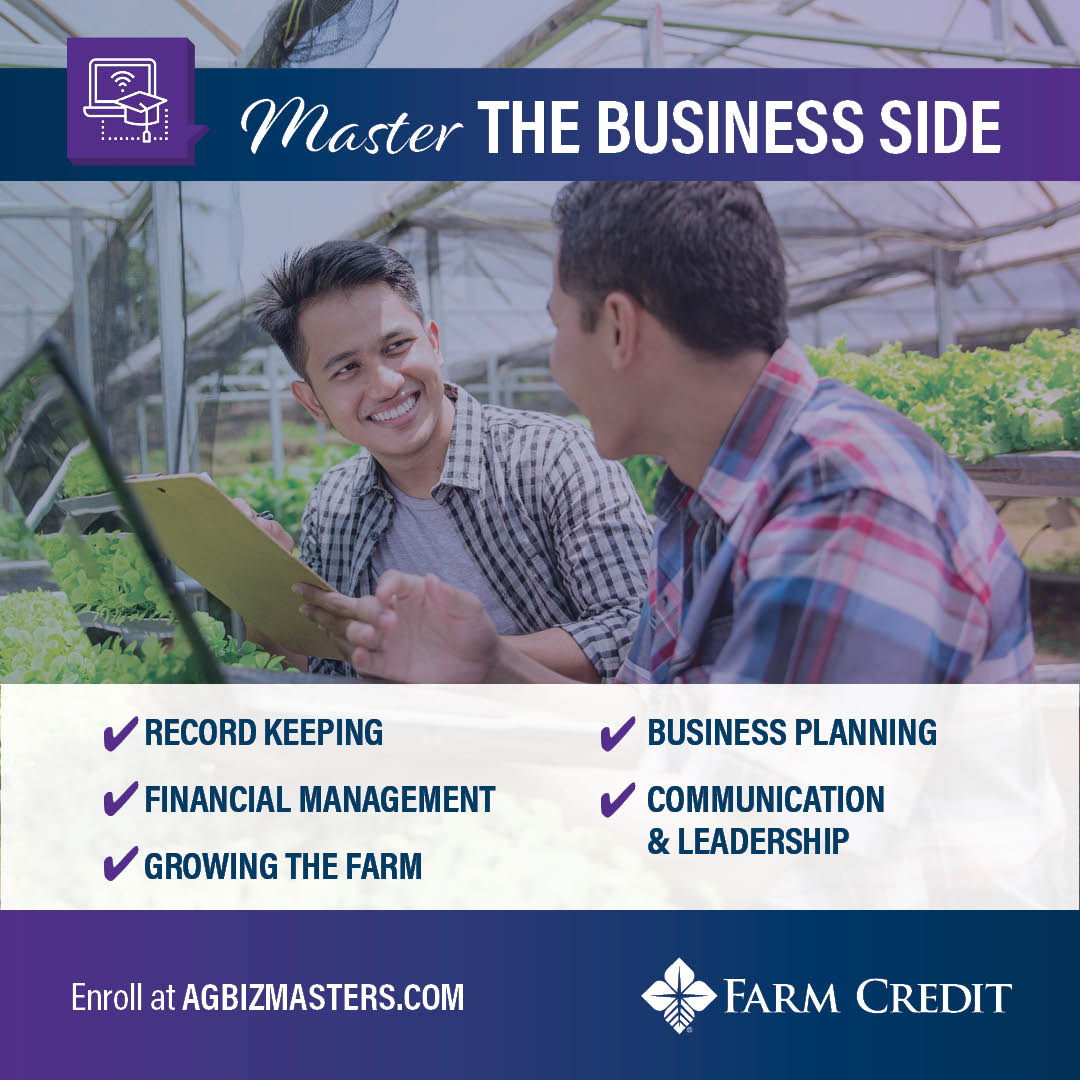 Behind every successful farm is a solid business plan.
Tailored for young and beginning farmers, Ag Biz Masters walks producers through finances, risk management, and long-term planning.
📅 Now enrolling through December 5
👉 Start your journey at AgBizMasters.com
