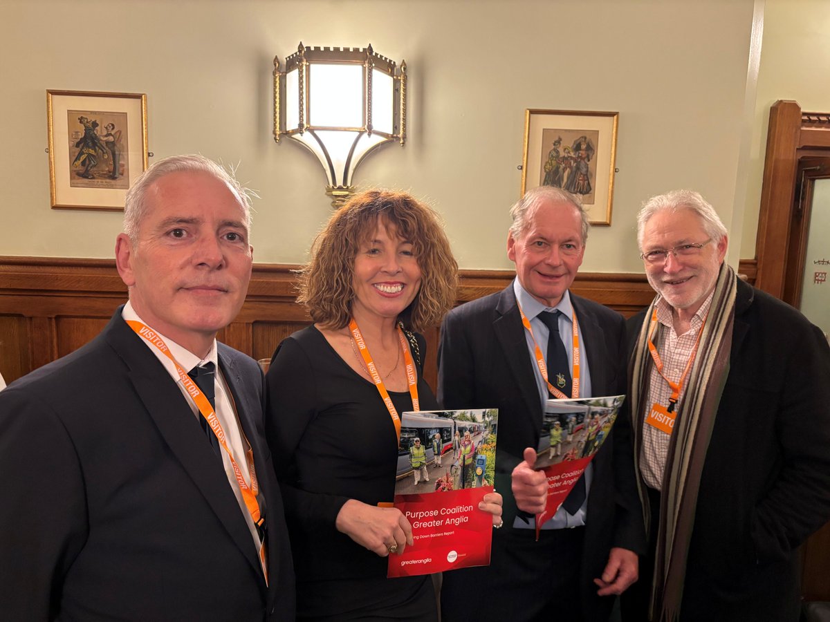 CommunityRail's tweet image. We were delighted to attend a Parliamentary Reception earlier this week, celebrating the launch of the &apos;Breaking Down Barriers&apos; impact report - a collaboration between @greateranglia and @tpCoalition 📚 @WherryLines @BitternLine

Read the report here ↪️ purpose-coalition.org/impact-reports…