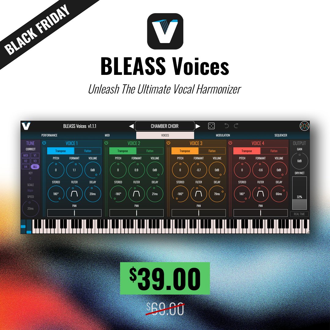 BLEASSapps's tweet image. 🔥 BLEASS Black Friday  – The best deals of the YEAR are LIVE!  
Up to -55% on all our creative effects &amp;amp; synths!  
Don’t miss it → bleass.com/shop

#BLEASS #BlackFriday #PluginDeals #MusicProduction