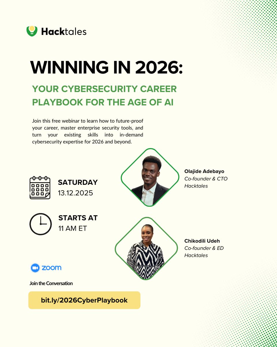 Hacktales_'s tweet image. Learn why digital trust → the NEW currency.

#CybersecurityCareers #TechPivot #AI2026 #NigerianTech #CyberSkills #LearnCybersecurity