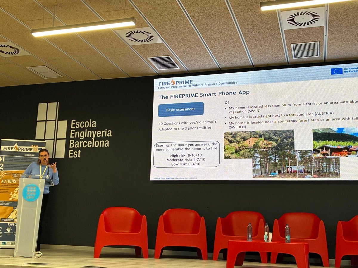 FIREPRIME_EU's tweet photo. The #FIREPRIME app to assess the vulnerability of homes in the WUI is a key tool to help householders adapt their homes to wildfire risk. It will be available on Google Play and the Apple store for free soon 🙌 https://t.co/Xd284qOjPw