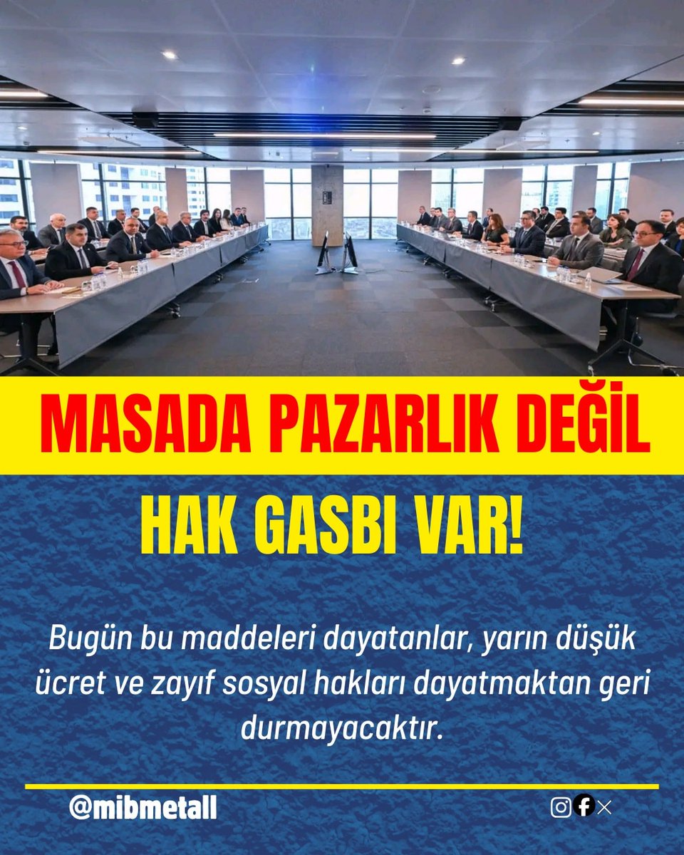 MASADA PAZARLIK DEĞİL, HAK GASBI VAR!
METAL İŞÇİLERİ HAZIRLANMALI!
facebook.com/share/p/14UhGw…