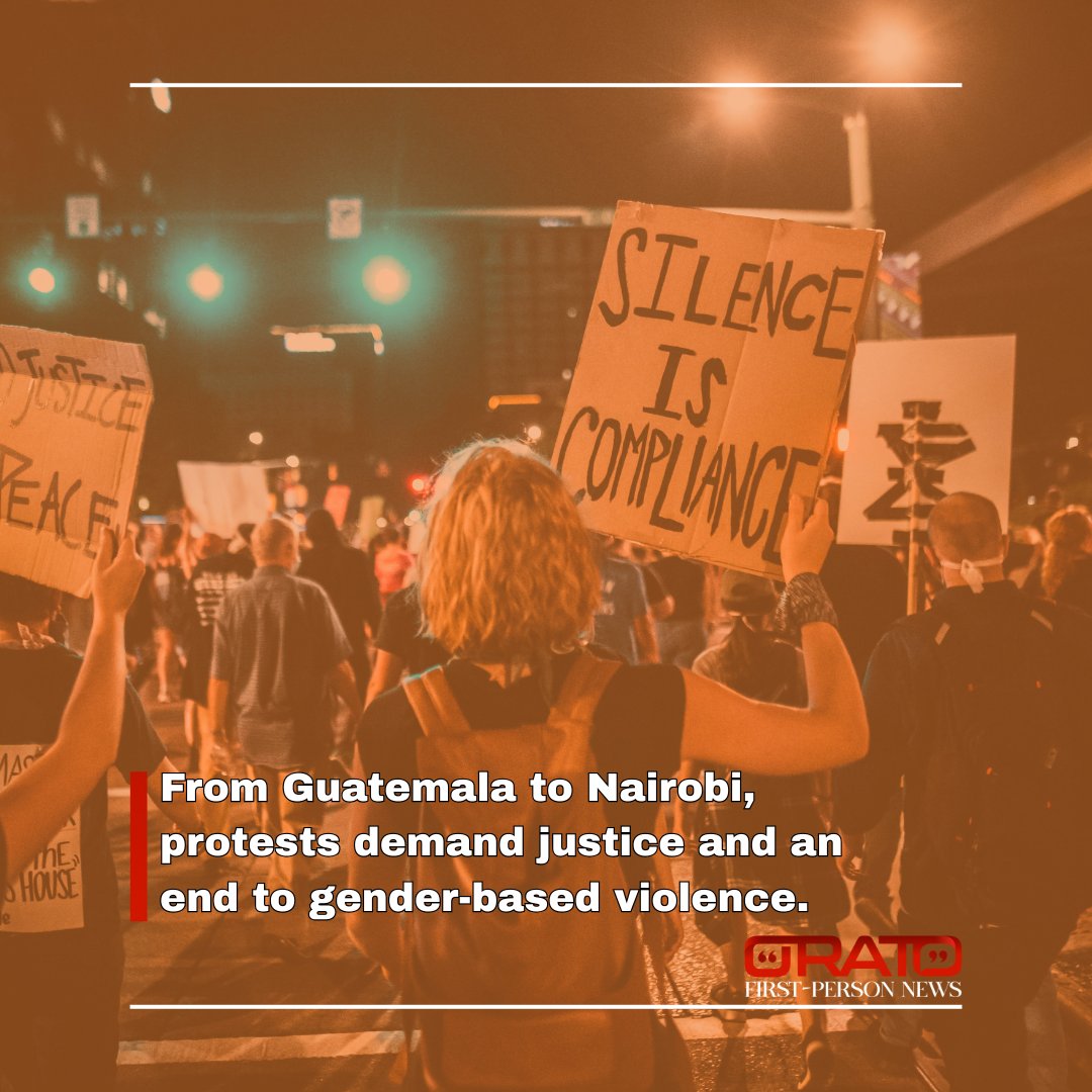 OratoWorld's tweet photo. 🧡 Women are marching worldwide today.
From Guatemala to Nairobi, protests demand justice and an end to gender-based violence.

50,000 women were killed by partners last year.

#OrangeTheWorld #EndViolence #WomensRights #GlobalProtests https://t.co/Pt205RZg7x