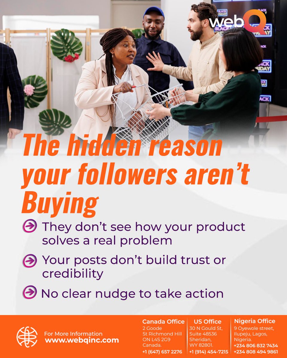 WEBQInc's tweet image. Your followers like your posts but aren&apos;t buying.
The problem isn&apos;t them,it&apos;s your content. Show real value, build trust, and guide them to take action. WebQ helps you turn passive followers into paying customers.
#B2CMarketing #ContentThatConverts #WebQResults #MarketingStrategy