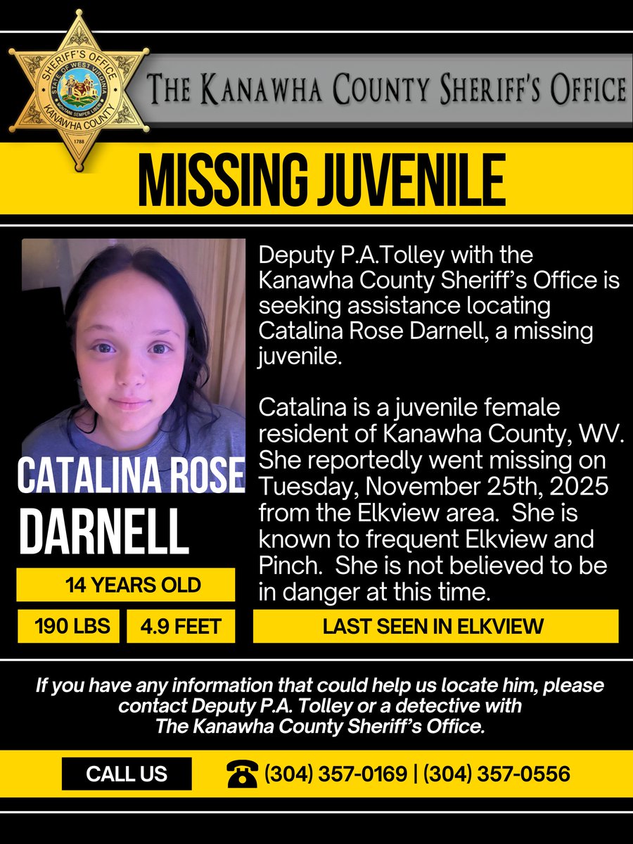 Kanawha County Sheriff's Office tweet media