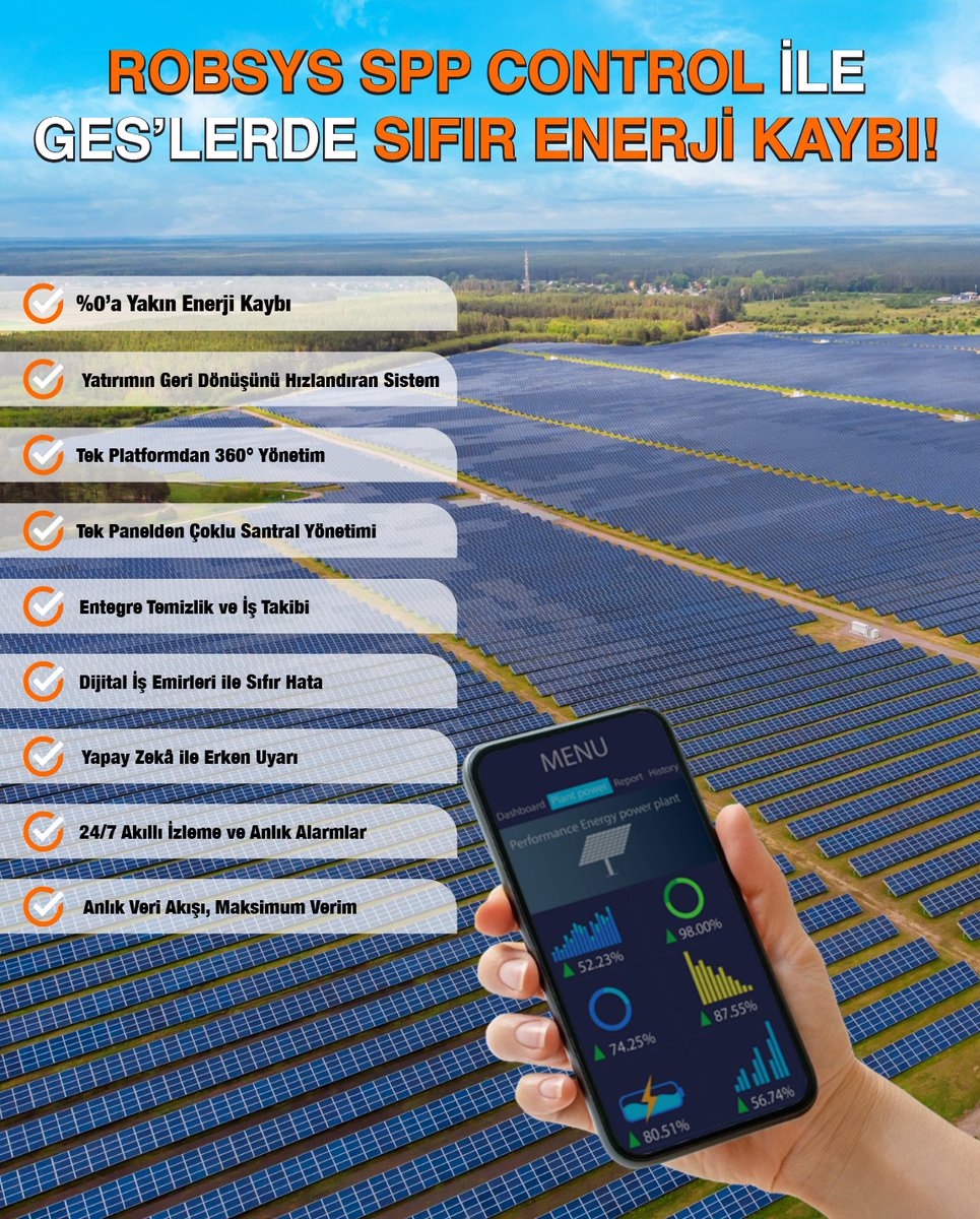 💡Robsys SPP Control ile GES'inizde Enerji Kaybını Sıfıra İndirin!

👉 Ücretsiz Demo: rob-sys.com/spp-control/

**

Want to Eliminate Energy Loss in Your SPP with Robsys SPP Control?

👉 To Free Demo (EN) : rob-sys.com/en/spp-control…

#robsys #sppcontrol #izleme #assetmanagement