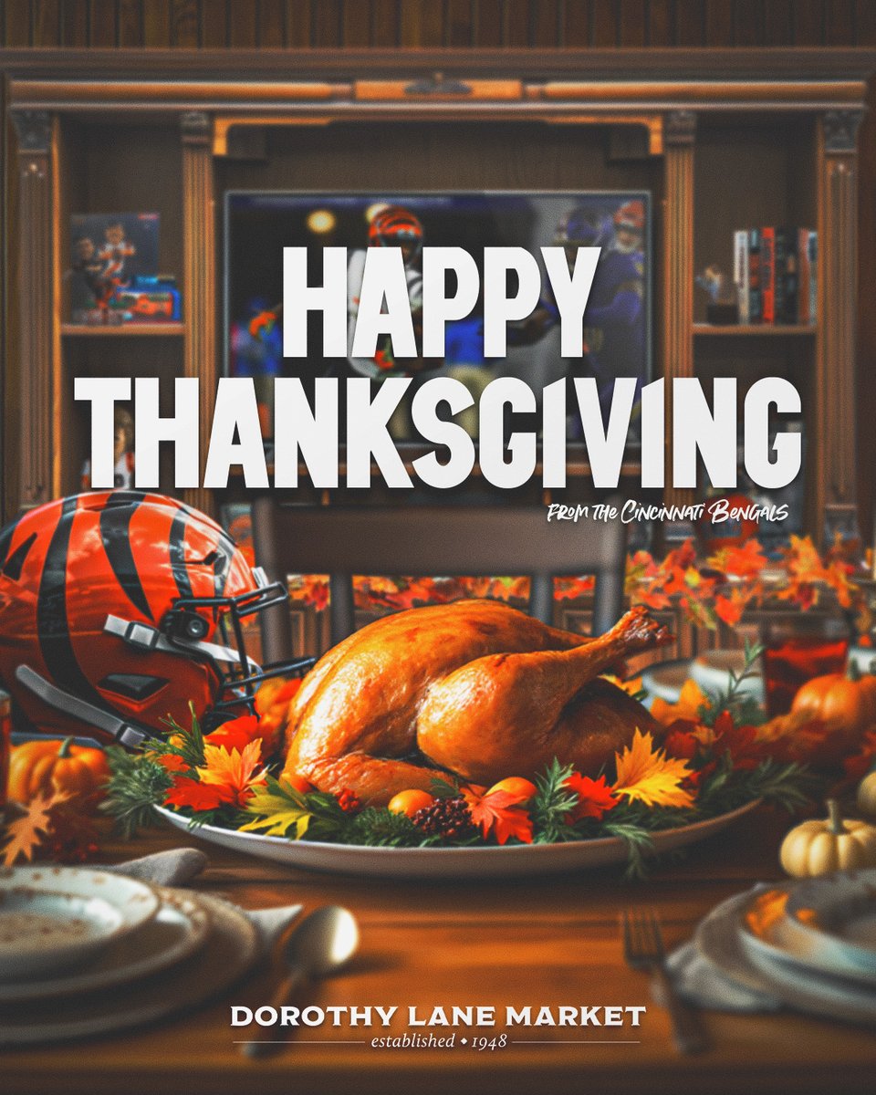 Happy Thanksgiving, Who Dey Nation.

Presented by <a href="/DorothyLaneMkt/">Dorothy Lane Market</a>