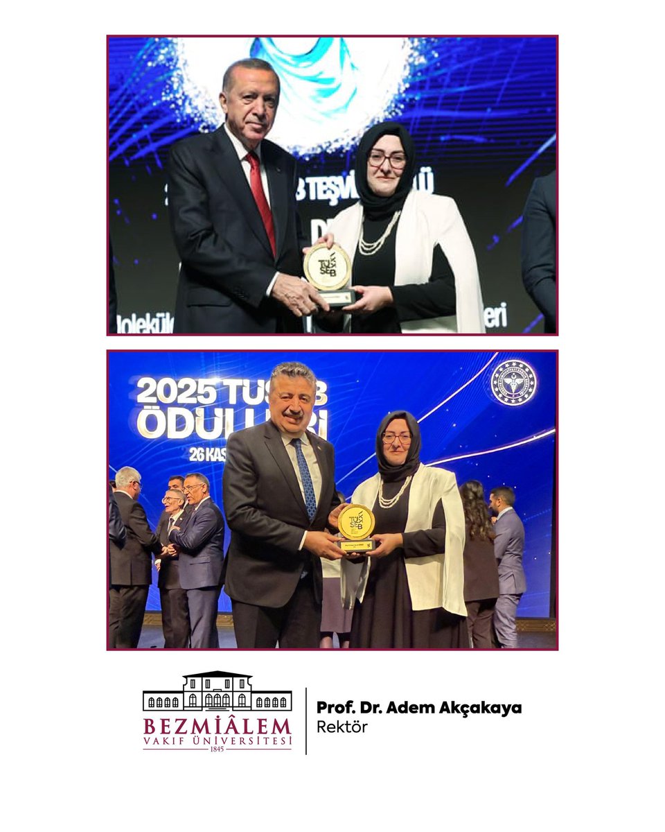 TÜSEB Aziz Sancar Bilim, Hizmet ve Teşvik Ödülleri kapsamında, Üniversitemizin Tıbbi Laboratuvar Teknikleri Programımızdan Doç. Dr. Beyza Göncü’nün TÜSEB Teşvik Ödülüne layık görülmesinden büyük mutluluk ve gurur duydum.

#Bezmialem #TÜSEB