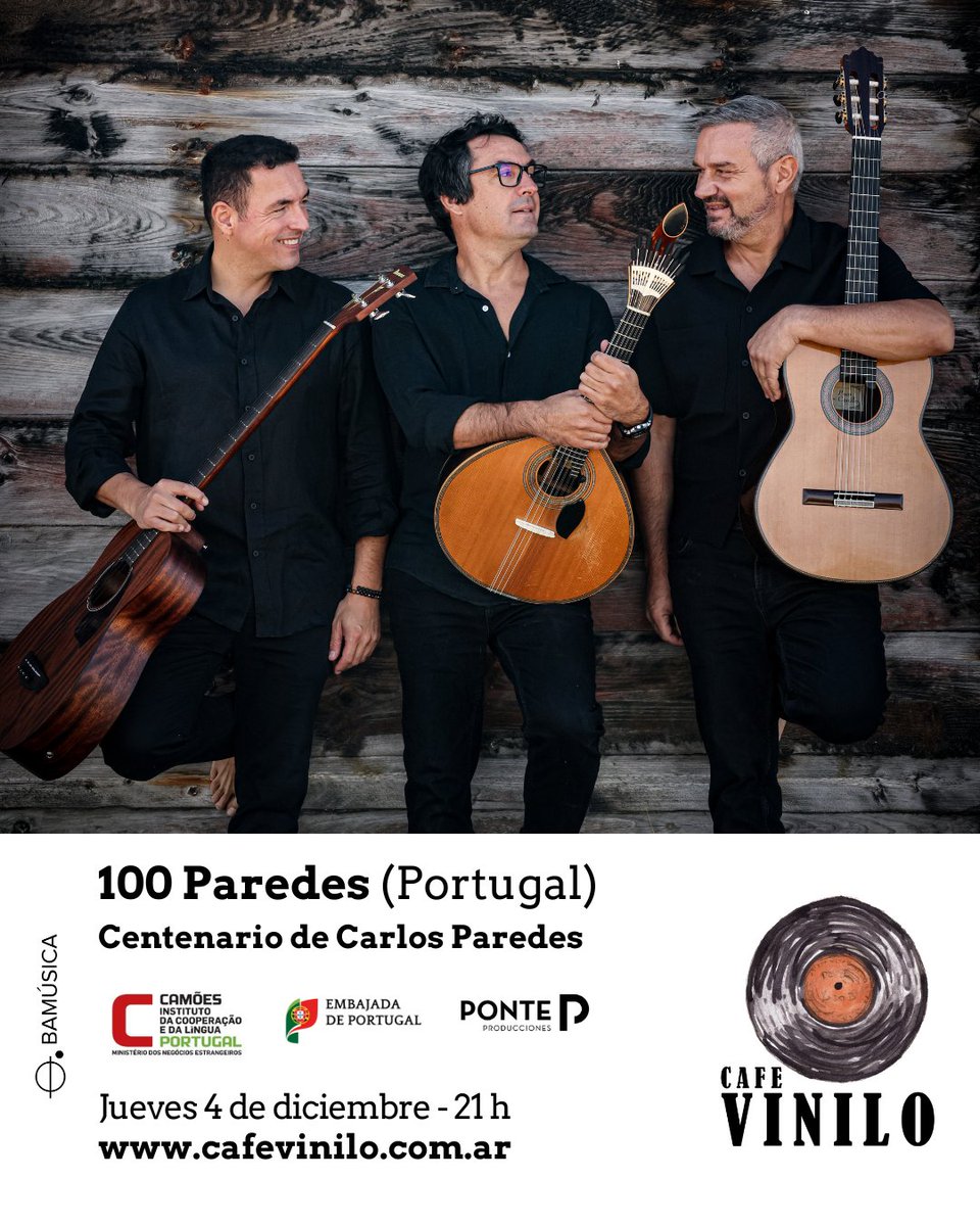 Visitas europeas de jazz y world music en Buenos Aires:
100 Paredes (Poretugal) en Café Vinilo
Giovanni Mirabassi (Italia) en Bebop Club
Toda la info aquí: mailchi.mp/de228a09abfc/v…
PONTE PRODUCCIONES / BOOKING INTERNACIONAL