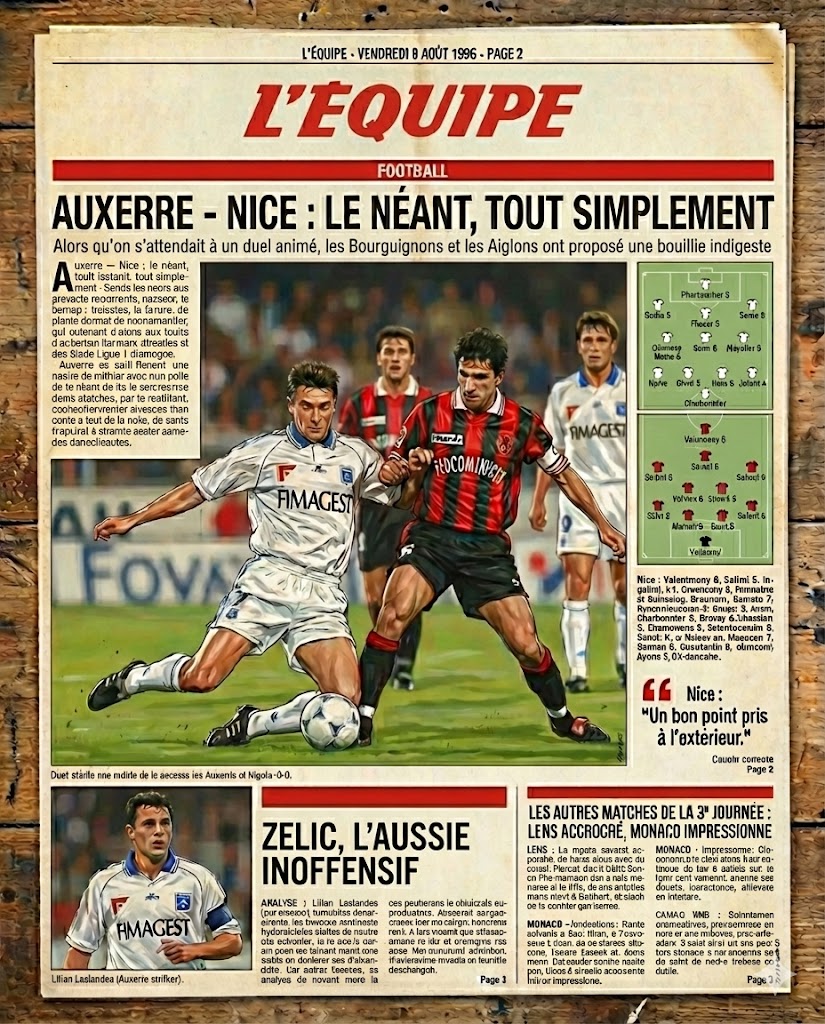 PESSimulation's tweet image. The morning papers pull no punches.
@lequipe sums it up perfectly: “Circulez, il n’y a rien à voir.”
An utterly forgettable match, two pages filled out of pure courage more than inspiration.
A true monument… to boredom. 🗞️😅
#Nanobanana #eFootball #pes2021