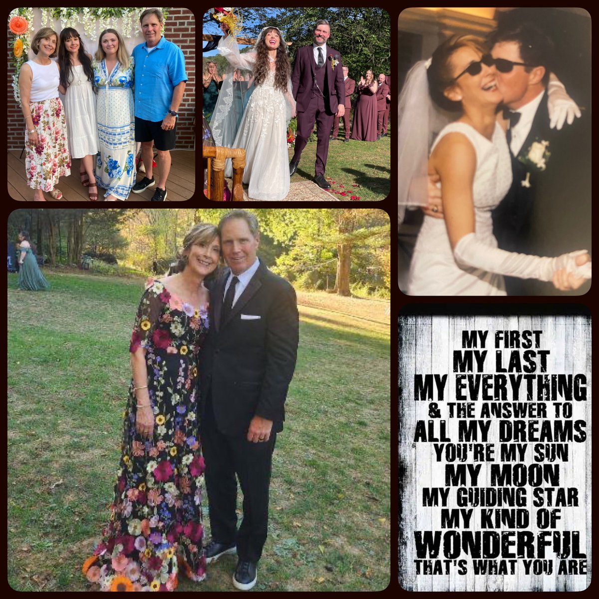 Wishing my Annemarie a wonderful Anniversary today! I couldn’t be more grateful to be taking life’s journey w/ her by my side. The gratitude &amp; love I have for her for all she is &amp; does for our family is so special. My cup has truly spilled over! 🥂to many more years as one! ❤️