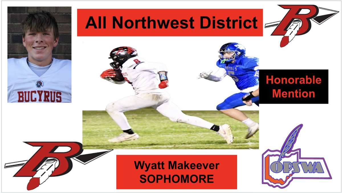 Congratulations to SOPH Wyatt Makeever Honorable Mention All-District.