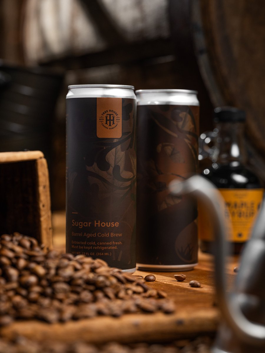 TreeHouseBrewCo's tweet image. A limited run of Sugarhouse returns today, a maple bourbon barrel-aged coffee, and decidedly one of our most delicious, complex, and imaginative cold brew offerings.

Sugarhouse begins with our house-roasted coffee, which is cold-brewed before being placed into our own bourbon…